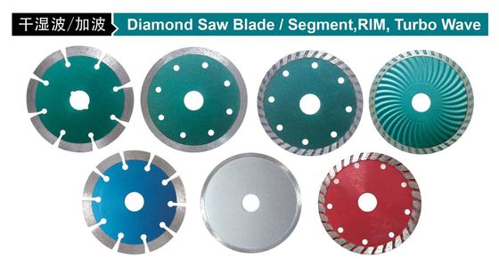 125mmの180mm石造りのダイヤモンドの刃の区分の縁のターボ波のダイヤモンドの鋸の区分